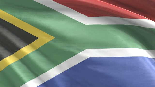 Nahtlos wehende Flagge Südafrika