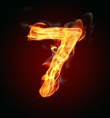 Fire number "7"