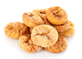 dried figs isolated on white background