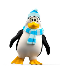 Obraz premium penguin walking down