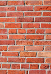 Old red brick wall good for background use
