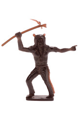 toy warrior on white