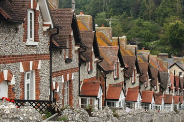 terraced houses in Beer village, Devon © Patrik Stedrak