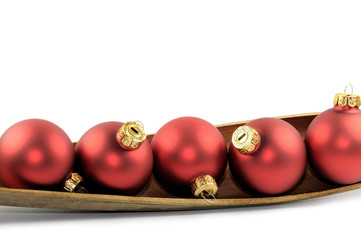 Holzschale mit Kugeln