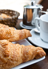 Breakfast with coffee