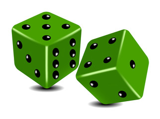 Green playing dice