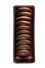 pack cookies. close up