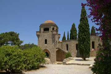 Fototapeta na wymiar Klosterkirche Filerimos auf Rhodos, Griechenland