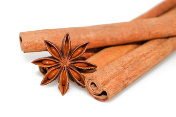 Star anise and cinnamon