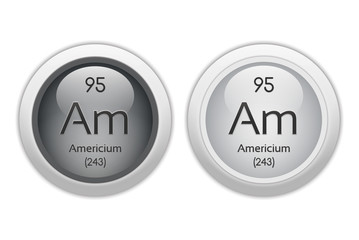 Americium - two glossy web buttons