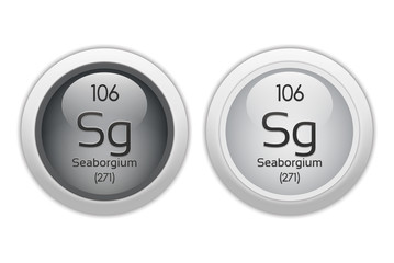 Seaborgium - two glossy web buttons