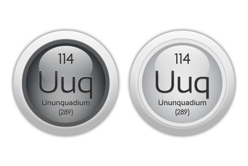 Ununquadium - two glossy web buttons