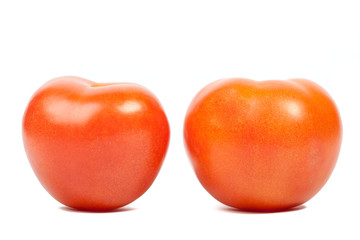 fresh ripe tomato isolated on white background