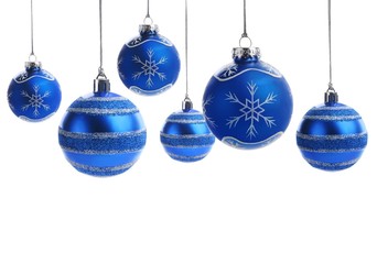 Blue christmas balls