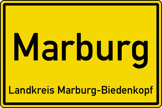 Marburg Ortstafel Ortseingang Schild Verkehrszeichen