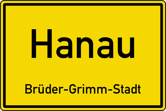 Hanau Ortstafel Ortseingang Schild Verkehrszeichen