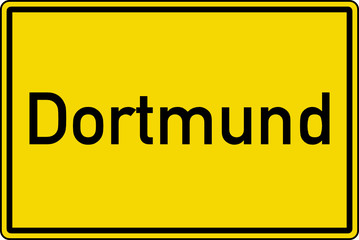 Dortmund Ortstafel Ortseingang Schild Verkehrszeichen