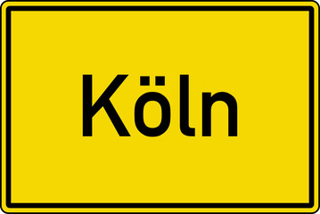 Köln Ortstafel Ortseingang Schild Verkehrszeichen