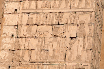 Fototapeta na wymiar Hieroglify na ścianie