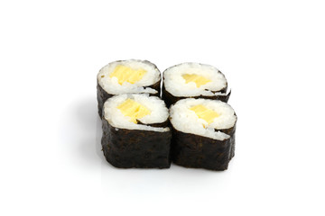 Fresh Maki Rolls isolated in white background
