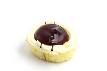 Blueberry cake isolated in white background