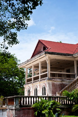 old house and nice blue sky