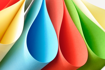 Colorful abstract paper shapes