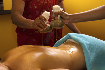 traditional indian ayurvedic oil  massage