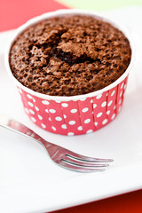 Brownie in red cup