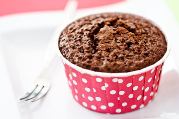 Brownie in red cup