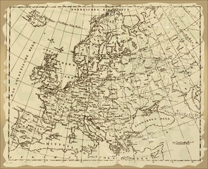 Obraz na płótnie Canvas Stara Europa Map