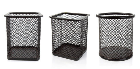 Pencil holder isolated on white