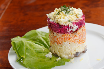 Russian herring salad