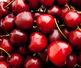 Group of Cherries forming a texture. cherry fruits.