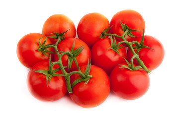 red tomato vegetable isolated on white background
