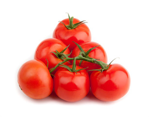 red tomato vegetable isolated on white background