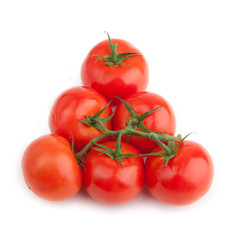 red tomato vegetable isolated on white background