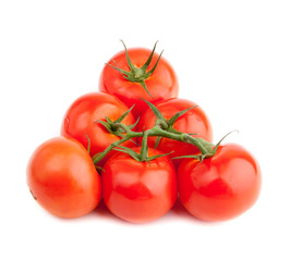 red tomato vegetable isolated on white background