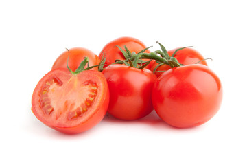 red tomato vegetable isolated on white background