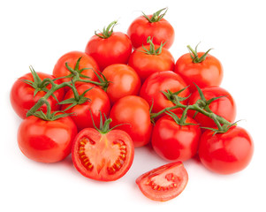 red tomato vegetable isolated on white background