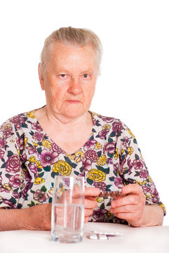 granny with medicine