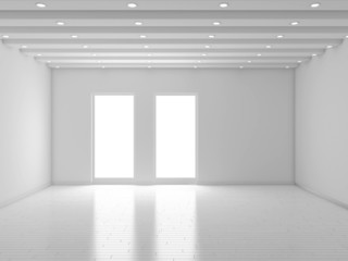 Interno vuoto con finestre