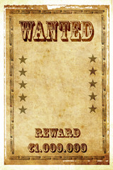 Wanted vintage poster