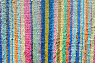 Vintage old colorful fabric texture