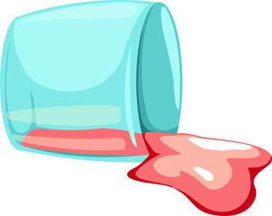 glass of water falling