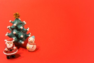 クリスマス　人形　赤バック