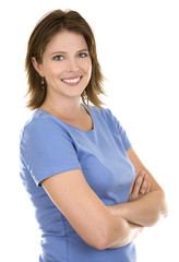 Fototapeta premium casual woman in blue