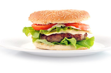 hamburger with cutlet