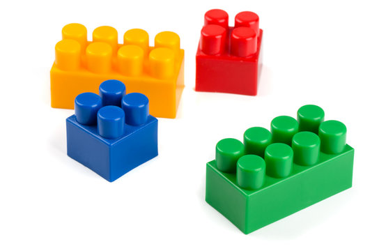 Toy plastic building blocks