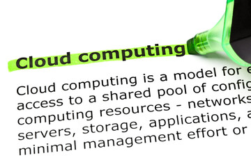 Dictionary definition of Cloud Computing